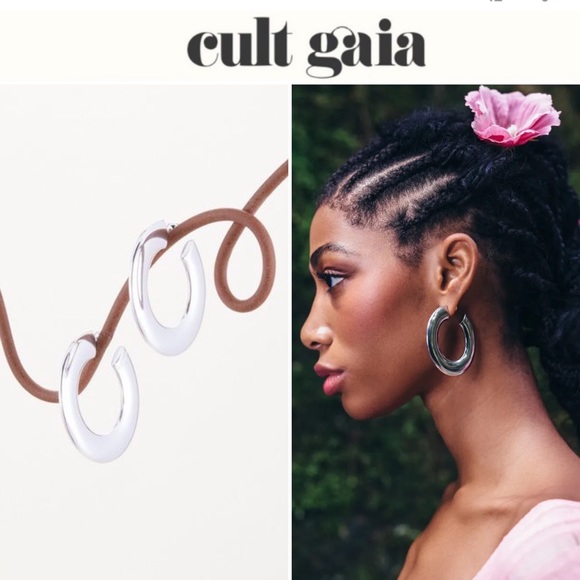 cult gaia Jewelry - Cult Gaia Silver Mira Hoop Earring 98$